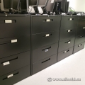 Global Black 4 Drawer Lateral File Cabinet, Locking